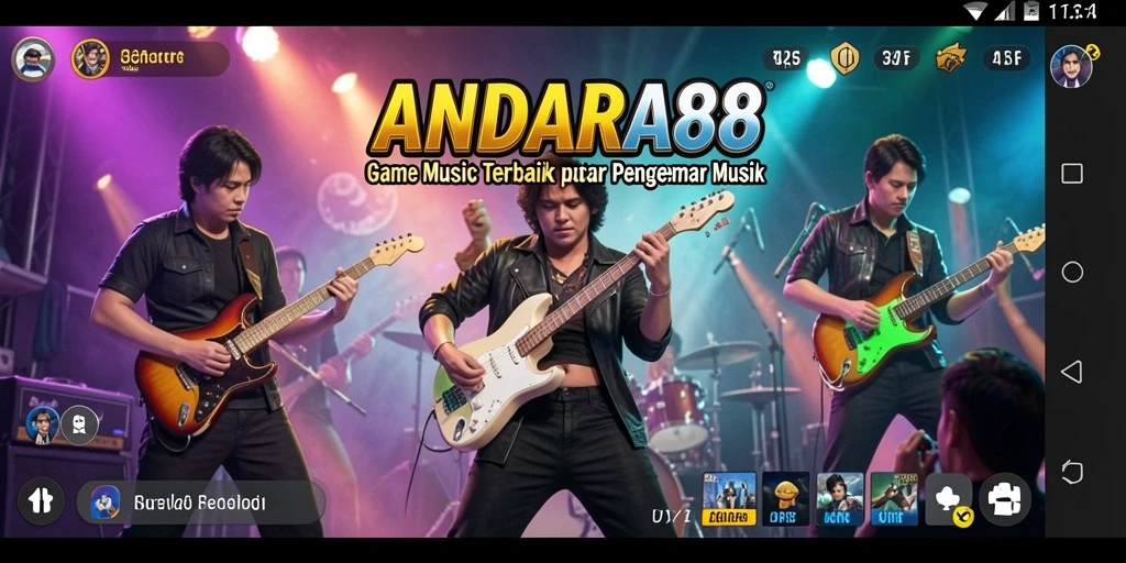 Tampilan gameplay ANDARA88 yang menarik dengan alat musik.