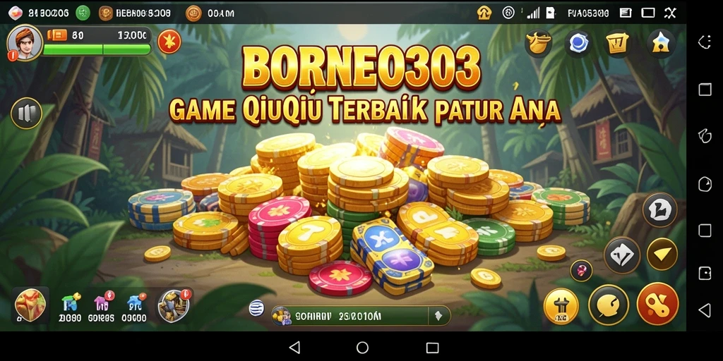 Tampilan gameplay QiuQiu yang menegangkan di BORNEO303.
