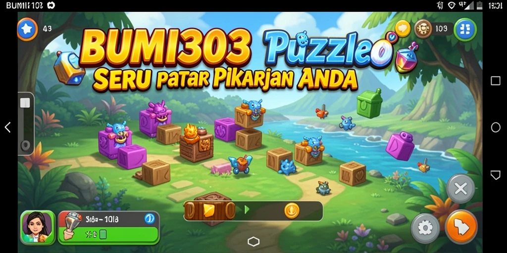 Tangkapan layar BUMI303 menunjukkan gameplay Puzzle yang menarik.