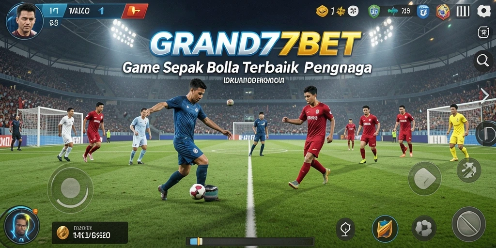 Tangkapan layar gameplay <strong>GRAND77BET</strong> yang menampilkan aksi sepak bola mendebarkan.