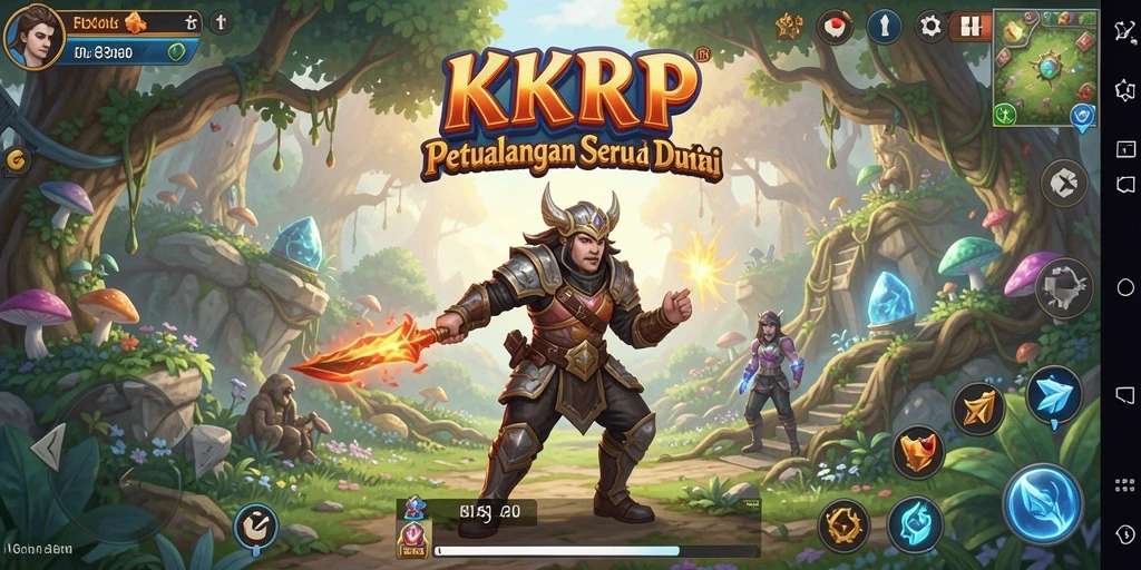 Tangkapan layar KKRP menampilkan aksi seru dalam dunia petualangan.