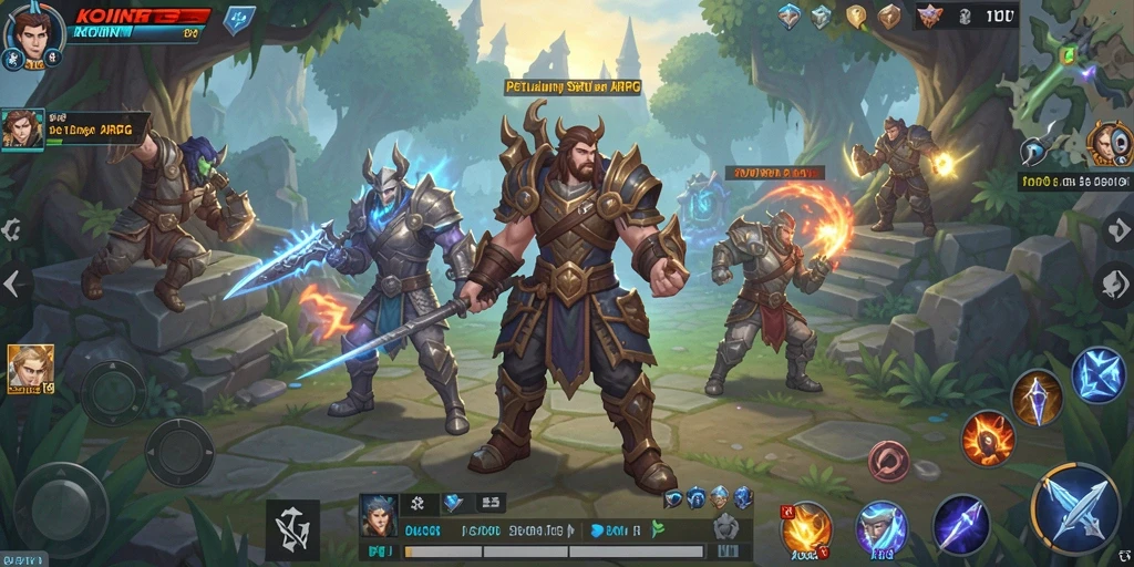 Tampilan layar gameplay epik KOIN138 dalam dunia ARPG.