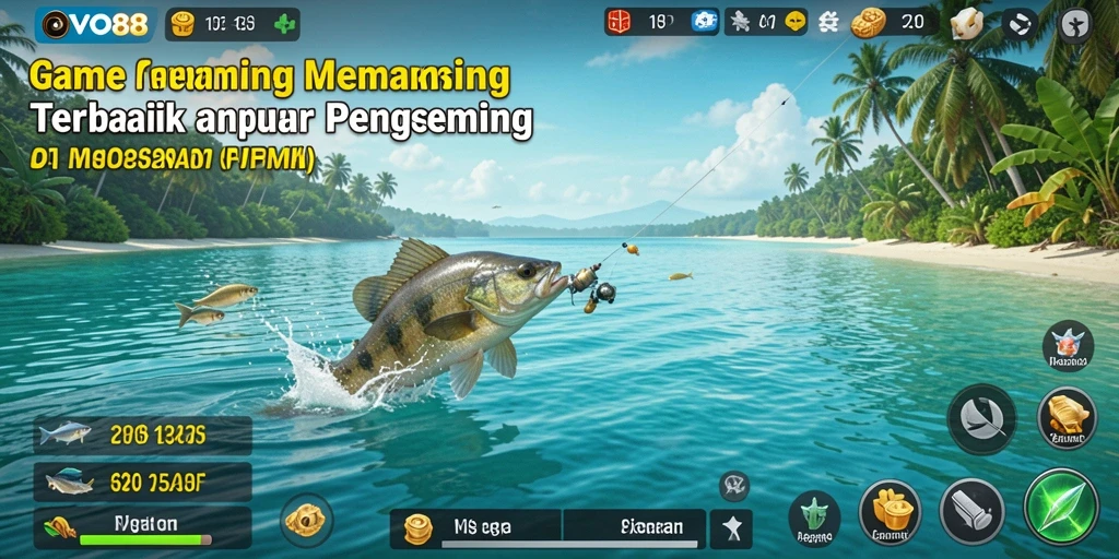 Screenshot OVO88 menampilkan pemain yang berhasil menangkap ikan besar.