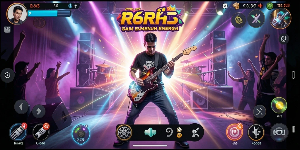Tampilan gameplay R6R6 yang seru dan penuh warna.