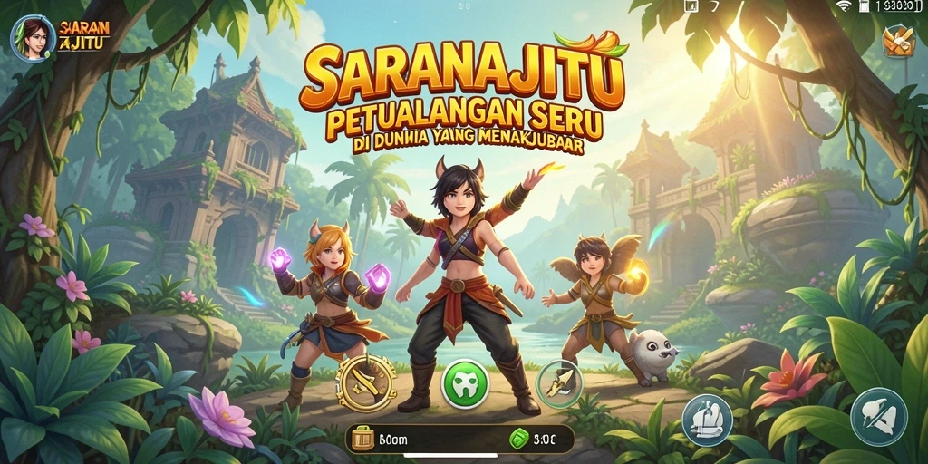 Tampilan gameplay petualangan seru di SARANAJITU.