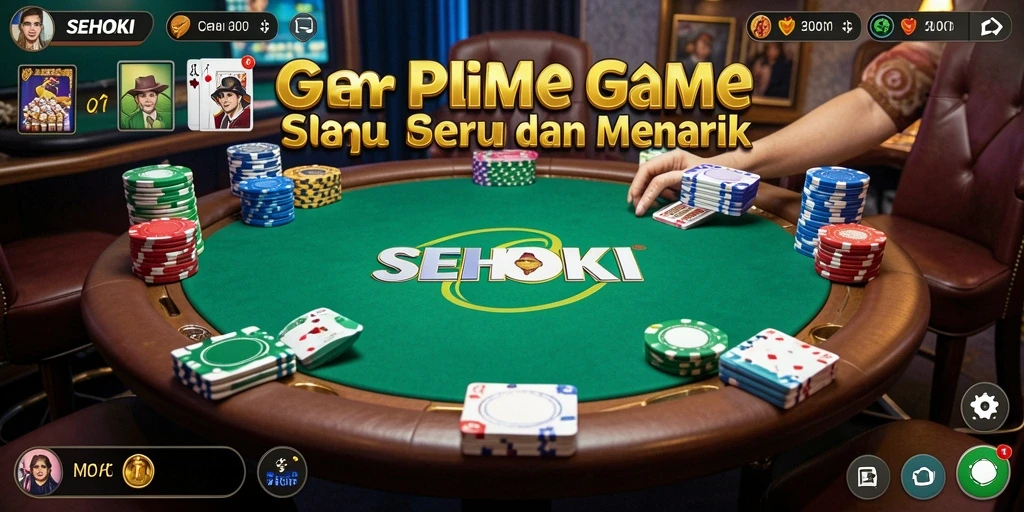 Tampilan menarik dari gameplay Poker di SEHOKI.