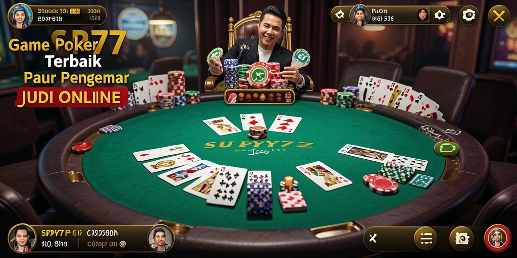 Tampilan menarik dari SPY77 saat bermain Poker secara online.